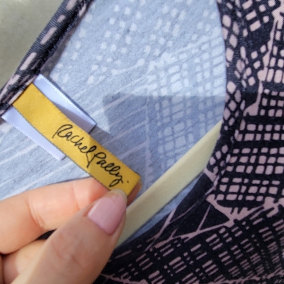 Rachel Pally Geometric Print Long Sleeve Soft Flowy tunic dress comfy  L - Picture 3 of 12